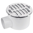 Coladera 5' salida lateral, ABS, rejilla cromada 3 tornillos COL-62