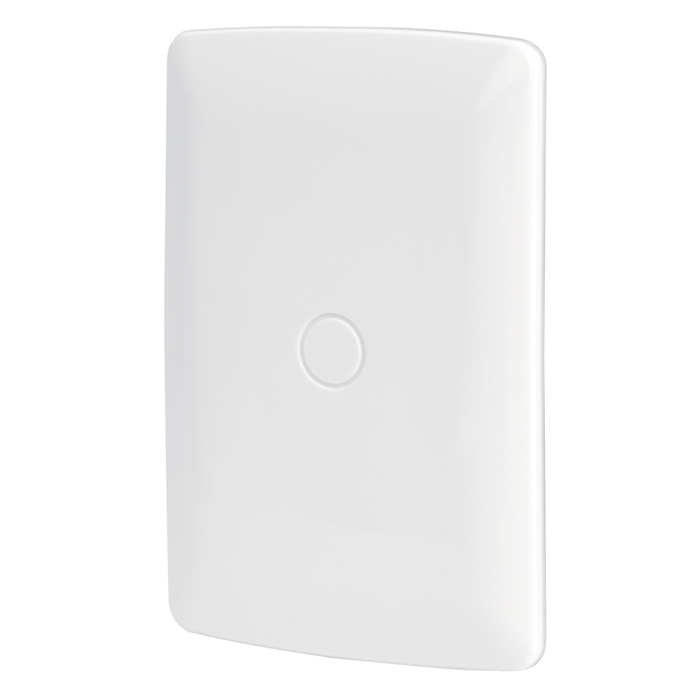 Placa de ABS, ciega, línea Italiana, color blanco, Volteck PPC-IB