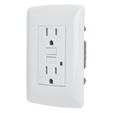 Contacto dúplex falla a tierra GFCI, blanco, línea Italiana CODO-GFCIB