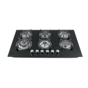 Parrilla gas empotrar 87 cm, 6 quemadores, vidrio, RIVIERA PAE-906GV