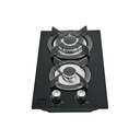 Parrilla gas empotrable 30cm, 2 quem, vidrio negro, RIVIERA PAE-302GV