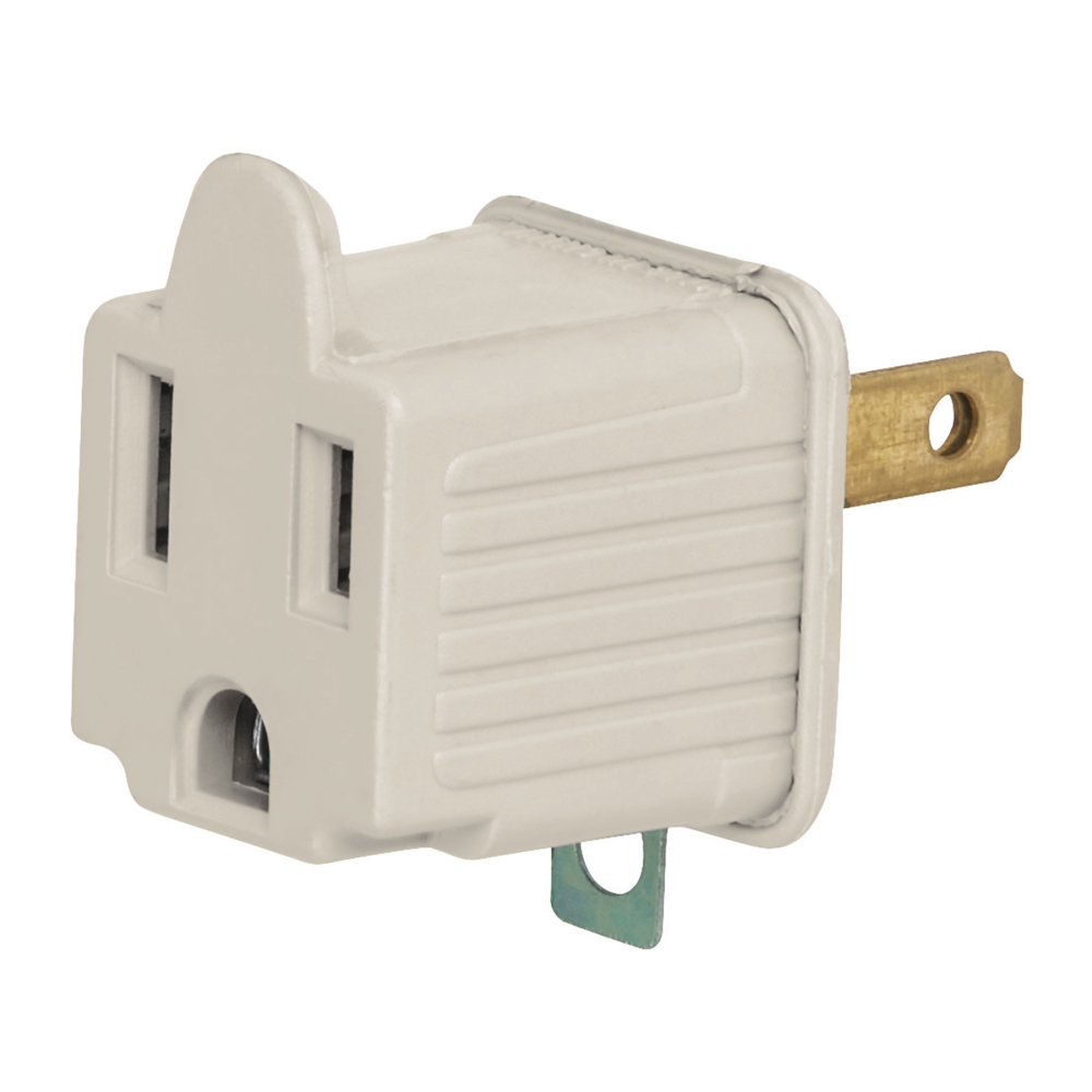 Adaptador 3 a 2, gris, a granel, Volteck AD-32G-G