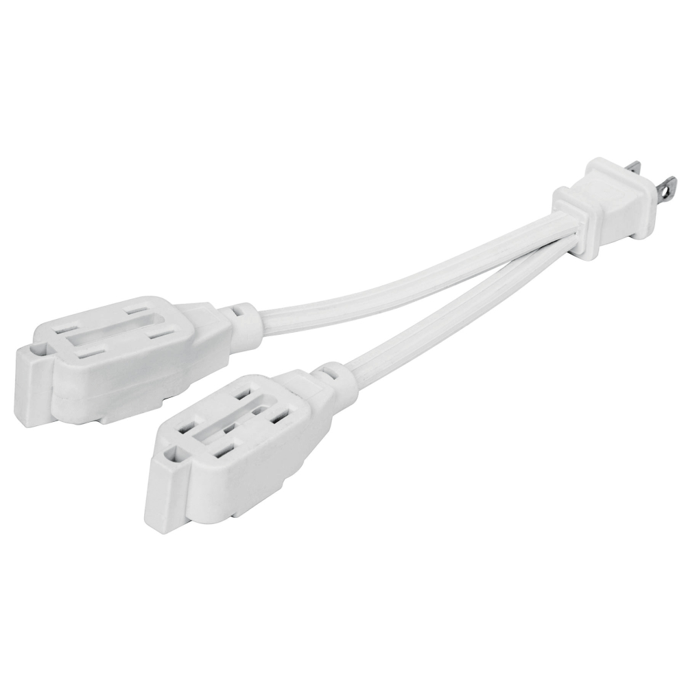 Mini extensión eléctrica doméstica dual 10 cm, blanca EXDO-6