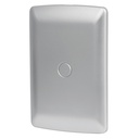 Placa de ABS ciega, línea italiana, color plata, Volteck PPC-IP