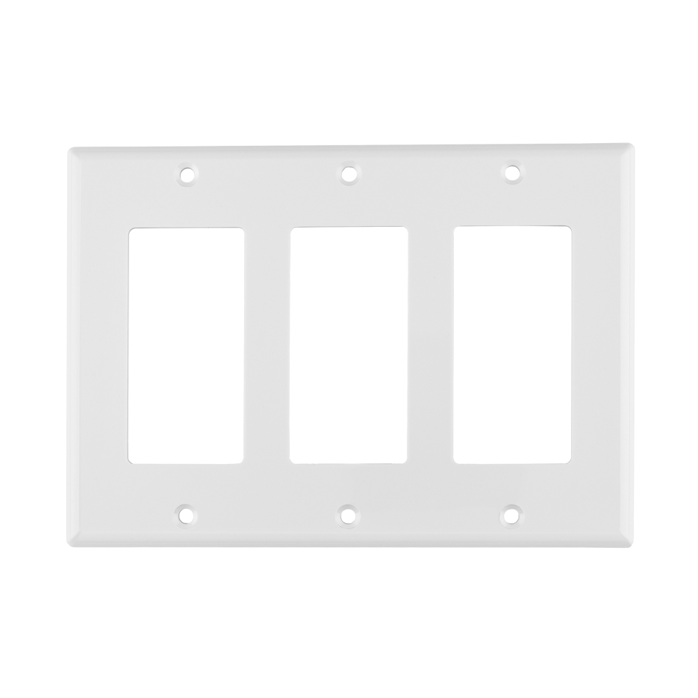 Placa 3 ventanas, de policarbonato, línea Classic, Volteck PPTR-CL