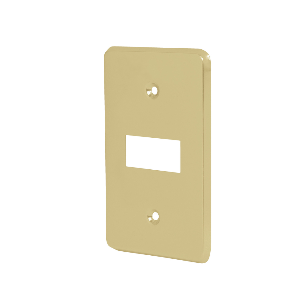 Placa 1 módulo, de aluminio, línea Económica, VOLTECK PASE-E