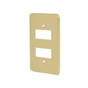 Placa 2 módulos, de aluminio, línea Económica, VOLTECK PADO-E