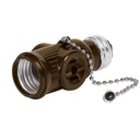 Portalámpara de baquelita, cadena y doble contacto, VOLTECK POBA-16