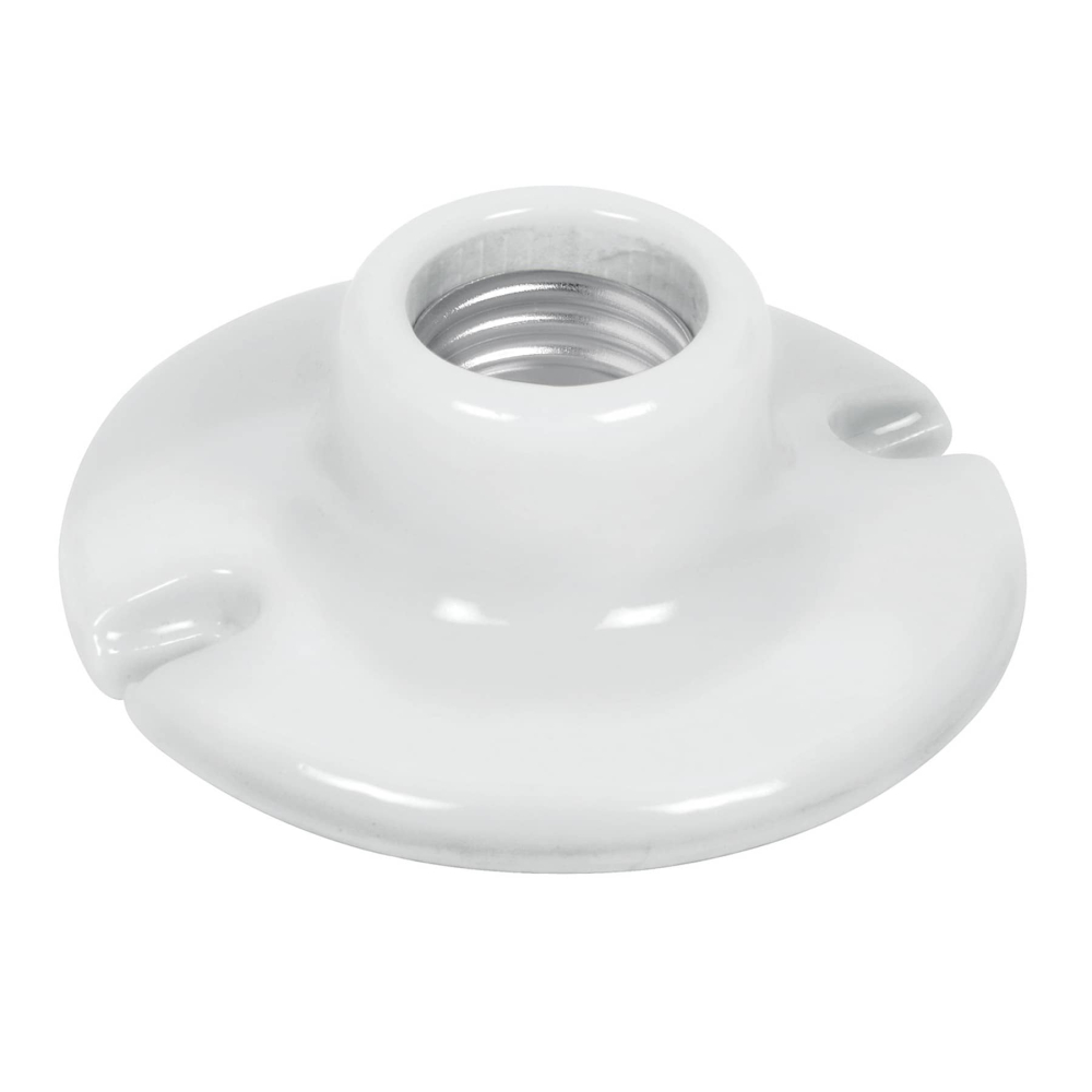Portalámpara de porcelana, 3-1/2', redonda, VOLTECK POPO-15