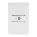 Placa armada con entrada para teléfono, línea Oslo, blanco PA-TE-OB