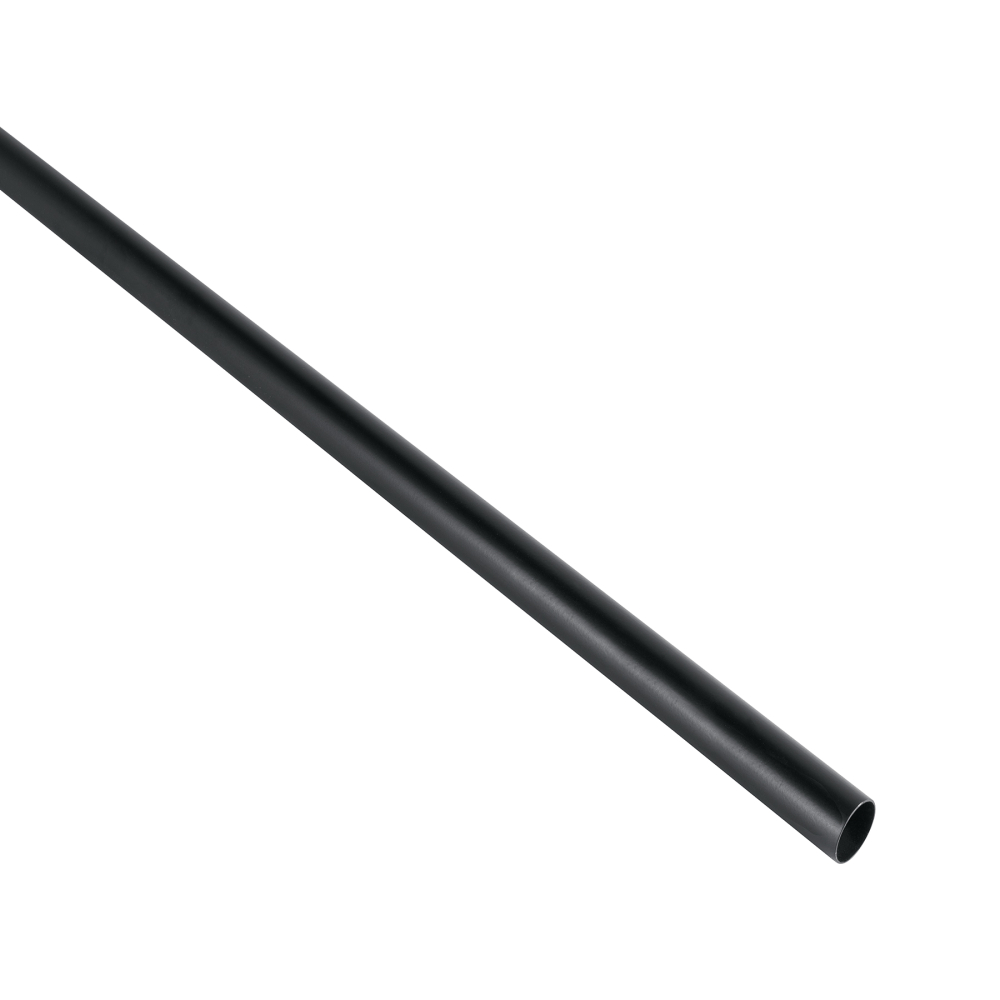 Tubo redondo para clóset, 3 m, negro mate, HERMEX TR-530N