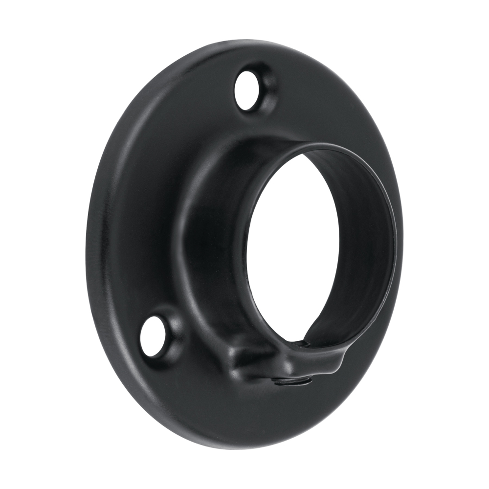 Brida para tubo redondo de clóset, negro mate, HERMEX BTR-3N