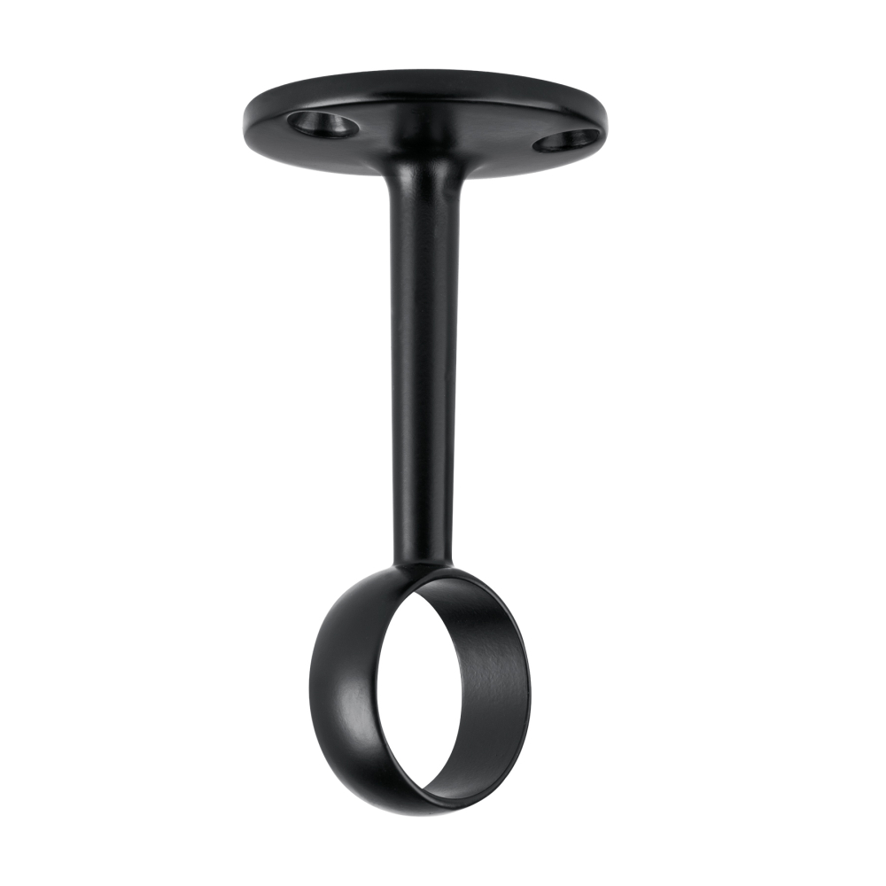 Soporte central para tubo redondo de clóset, negro mate STR-3N