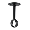 Soporte negro para tubo redondo de closet, HERMEX STR-3N
