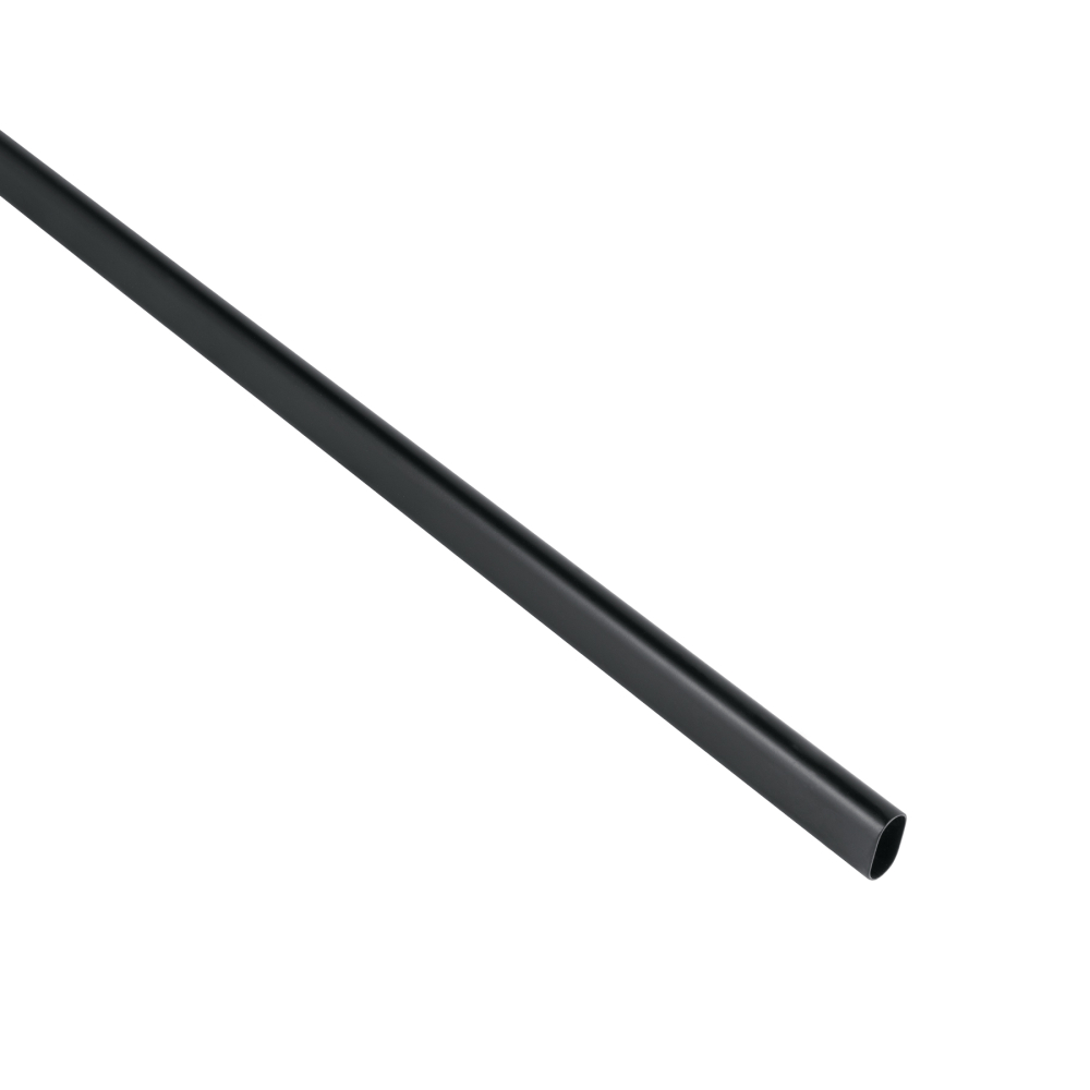 Tubo ovalado para clóset, 3 m, negro mate, HERMEX TO-530N