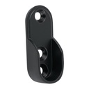 Brida para tubo ovalado de clóset, negro mate, HERMEX BTO-5N