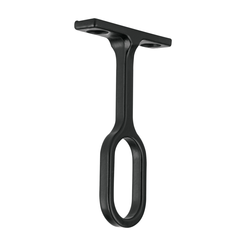 Soporte central para tubo ovalado de clóset, negro mate STO-5N