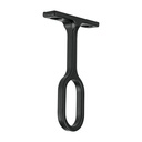 Soporte central para tubo ovalado de clóset, negro mate STO-5N