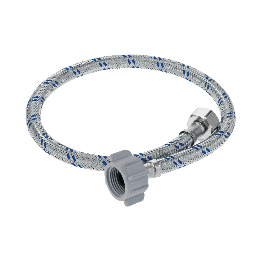 Manguera p/WC, aluminio, 1/2' x 7/8', 60 cm, plástico/latón FWC-P60