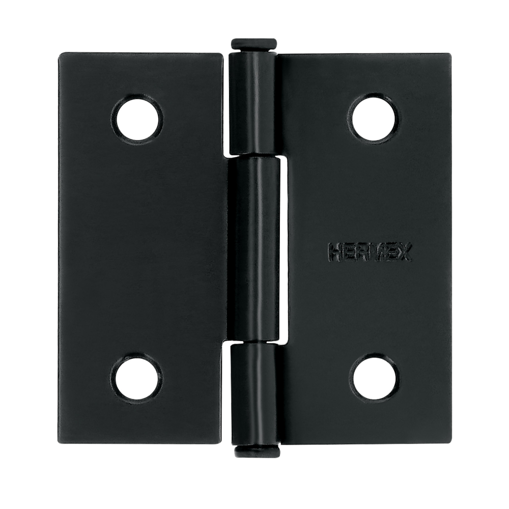Bisagra cuadrada 2', acero negro mate, cabeza plana, HERMEX BC-206P