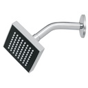 Regadera cuadrada 4', ABS, con brazo y chapetón, cromo, AQUA R-403