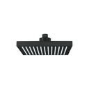 Regadera cuadrada 8', ABS, sin brazo, negro, AQUA R-405SM