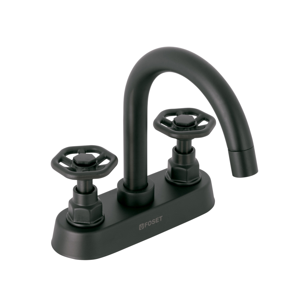 Mezcladora p/lavabo,bar,manerales redondos,negro mate, TÚBIG TBM-61M