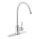 Monomando para fregadero, cuello alto, cromo, FOSET TÚBIG TBF-83