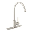 Monomando para fregadero, cuello alto, satín, FOSET TÚBIG TBF-83N