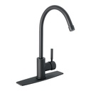 Monomando para fregadero, cuello alto, negro mate, TÚBIG TBF-83M