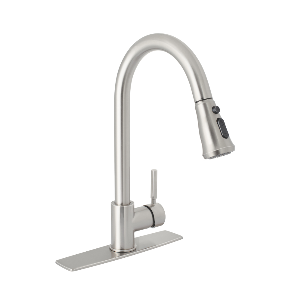 Monomando para fregadero, cuello extraíble, satín, TÚBIG TBF-84N