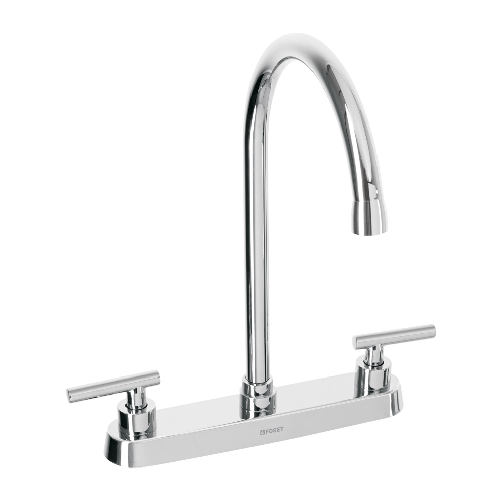 Mezcladora para fregadero, manerales palanca, cromo, TÚBIG TBF-82