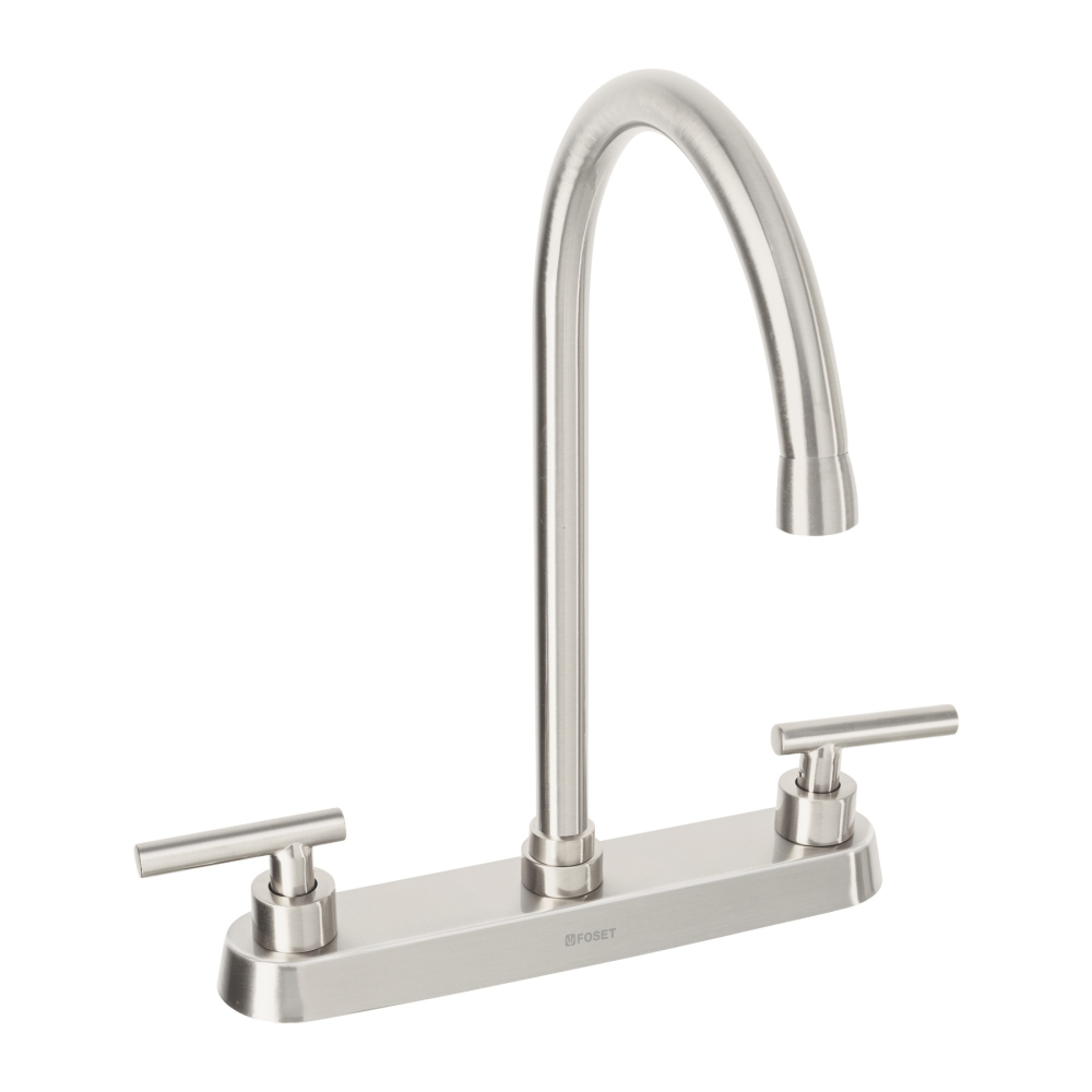 Mezcladora para fregadero, manerales palanca, satín, TÚBIG TBF-82N