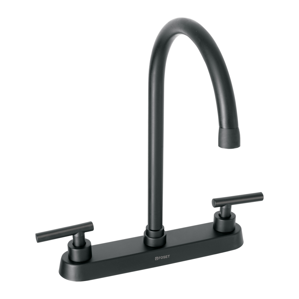 Mezcladora para fregadero,manerales palanca,negro mate TÚBIG TBF-82M