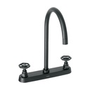 Mezcladora p/fregadero, manerales redondos, negro mate TÚBIG TBF-81M