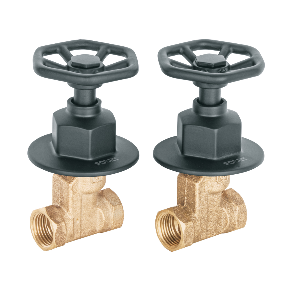 Juego llaves empotrar roscables, volante negro, TÚBIG TBE-061M