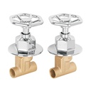 Juego llaves empotrar soldables, volante cromo, TÚBIG TBE-661