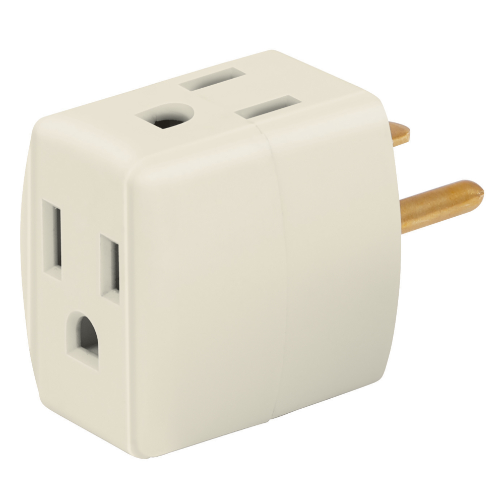 Multicontacto triple aterrizado, tipo cubo, VOLTECK MUL-310
