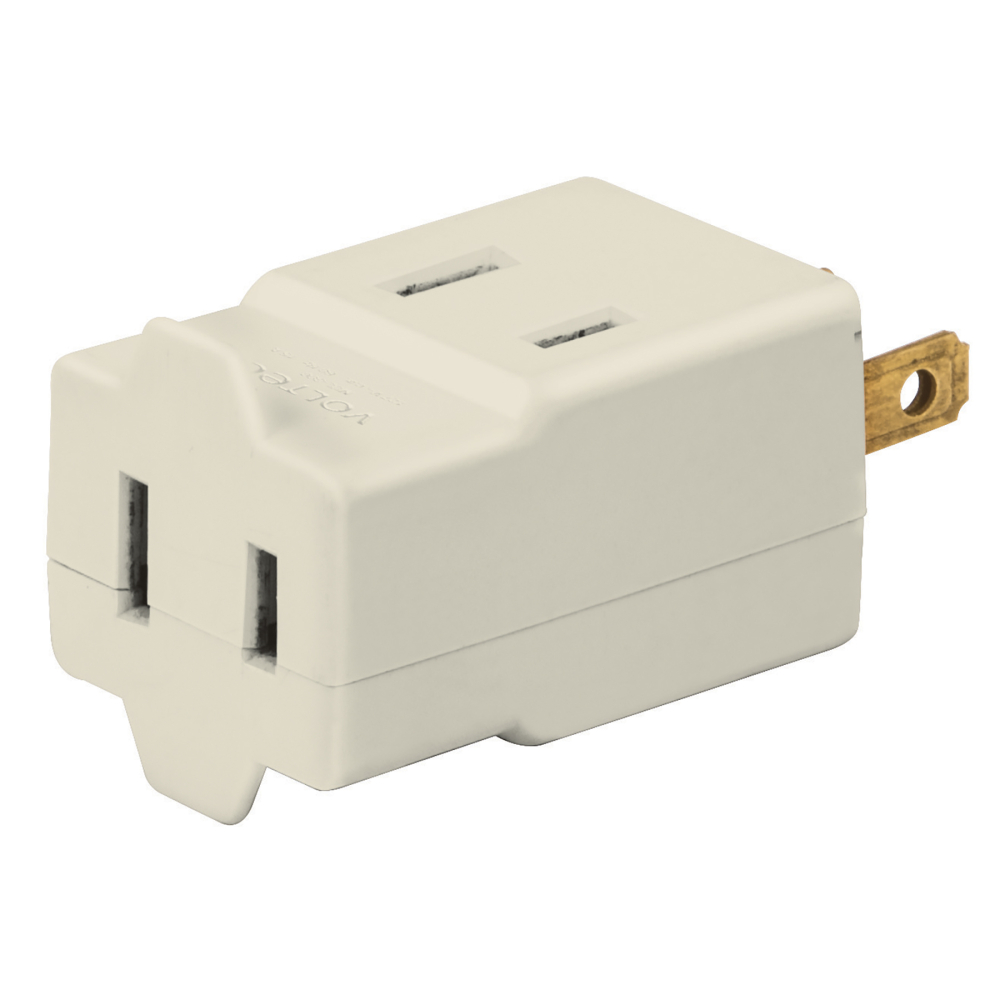 Multicontacto triple, tipo cubo, Volteck MUL-300