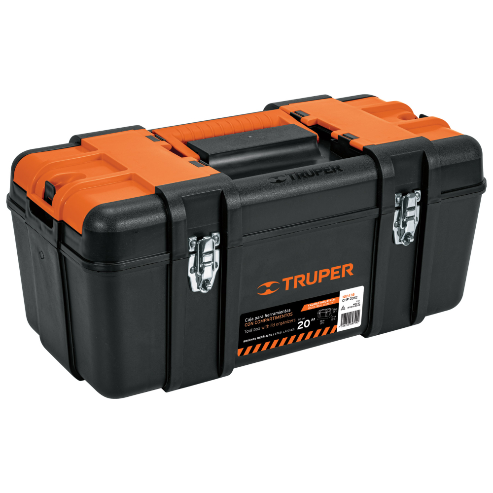Caja para herramienta 20' compartimentos y broches metálicos CHP-20XC