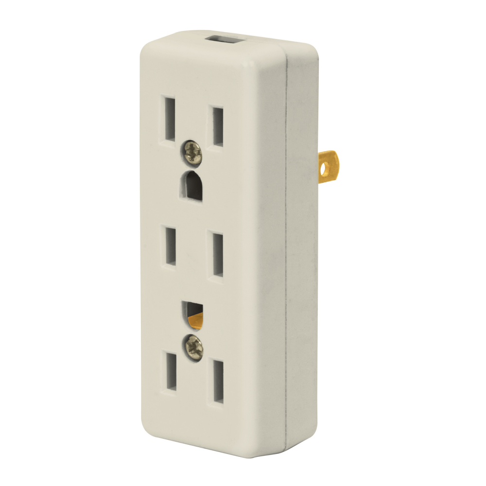 Multicontacto triple, 2 polos + tierra, Volteck MUL-305