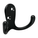 Gancho doble tipo perchero, 7 cm, negro, HERMEX PEPU-26