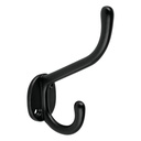 Gancho doble largo y corto tipo perchero, 11 cm, negro PEPU-16