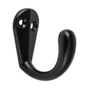 Gancho sencillo tipo perchero, 4 cm, negro, HERMEX PEPU-06