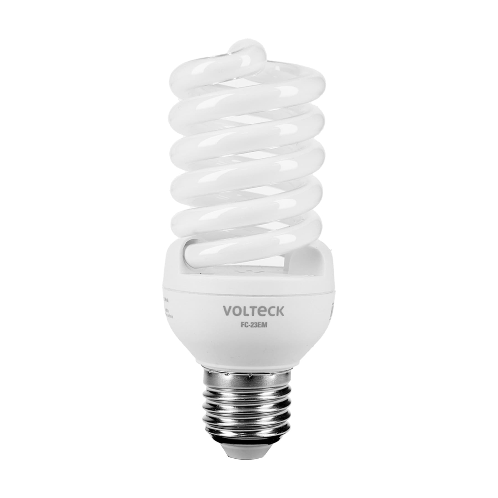 Lámpara espiral mini T2 23 W luz cálida en blíster, VOLTECK FC-23EM