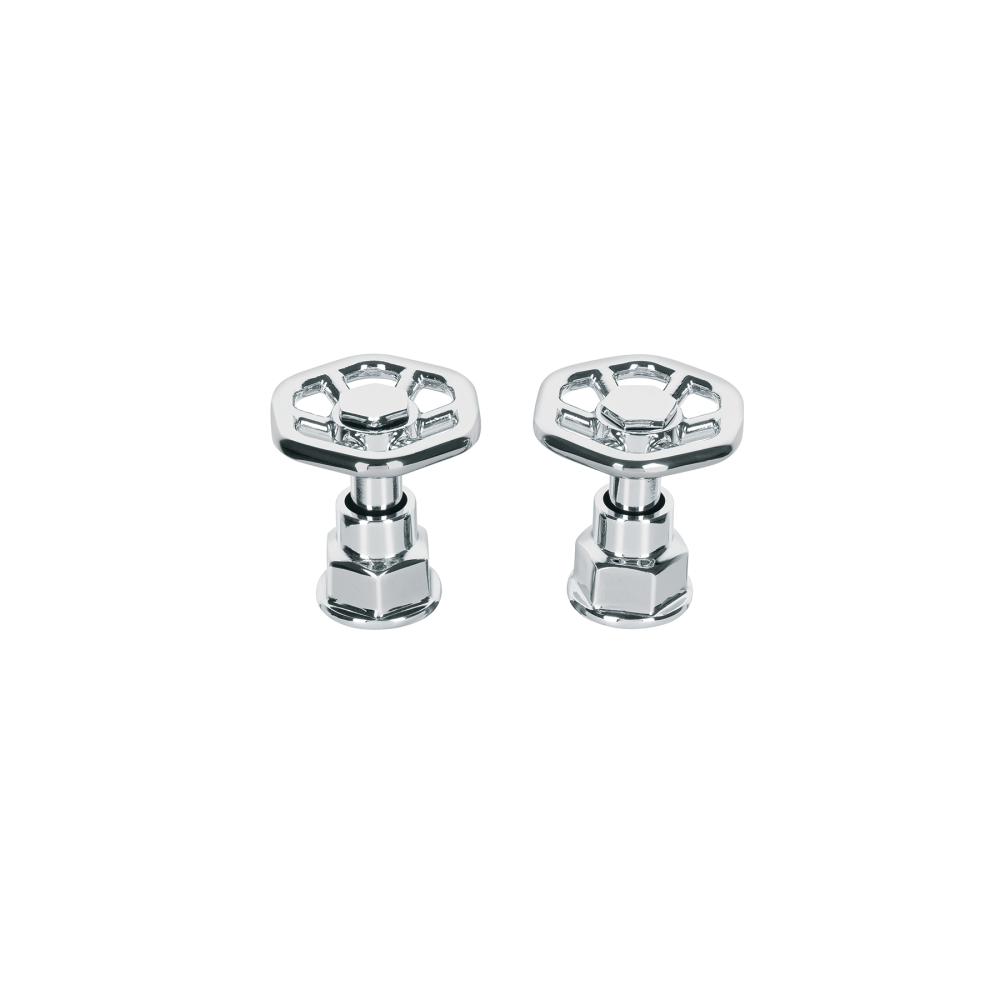 Juego de 2 manerales para mezcladora, volante, cromo, TÚBIG TBMM-61