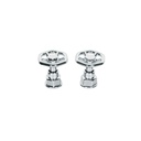 Juego de 2 manerales para mezcladora, volante, cromo, TÚBIG TBMM-61