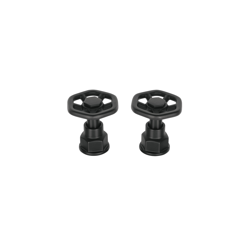 Juego de 2 manerales para mezcladora, volante, negro, TÚBIG TBMM-61M