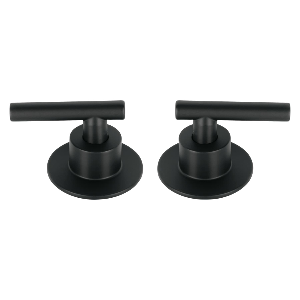 Juego de 2 manerales para regadera, palanca, negro, TÚBIG TBMR-62M