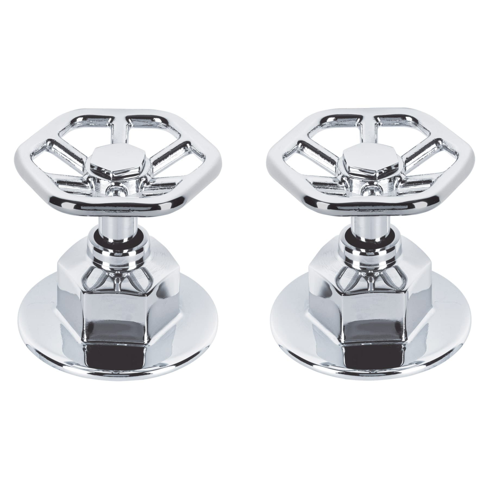 Juego de 2 manerales para regadera, volante, cromo, TÚBIG TBMR-61